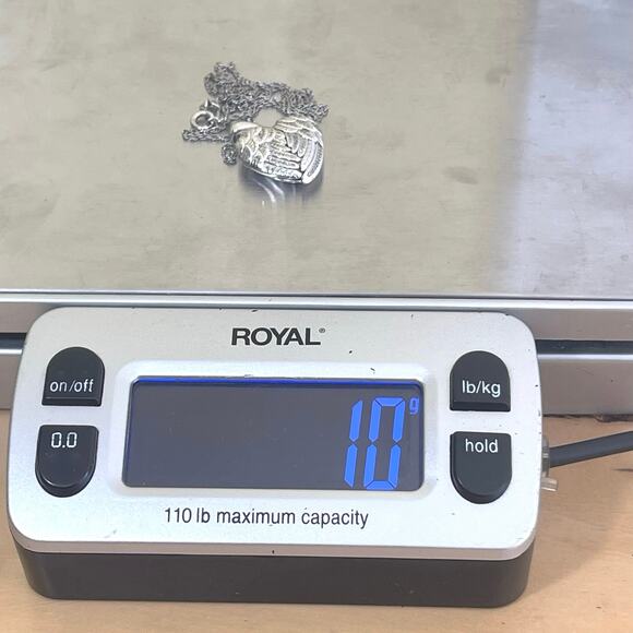 Vtg Sterling Silver Angel Wings Locket Pendant Necklace 18" Charm - Picture 7 of 8